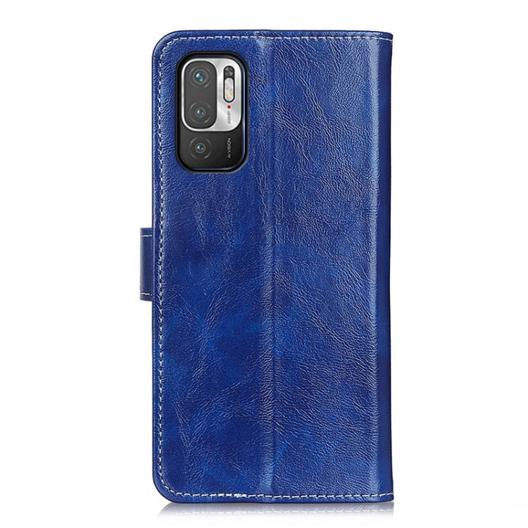 For Xiaomi Poco M3 Pro 4G / Poco M3 Pro 5G / Redmi Note 10 5G Retro Crazy Horse Texture Horizontal Flip Leather Case with Holder & Card Slots & Photo Frame & Wallet(Blue) - Xiaomi Cases by buy2fix | Online Shopping UK | buy2fix