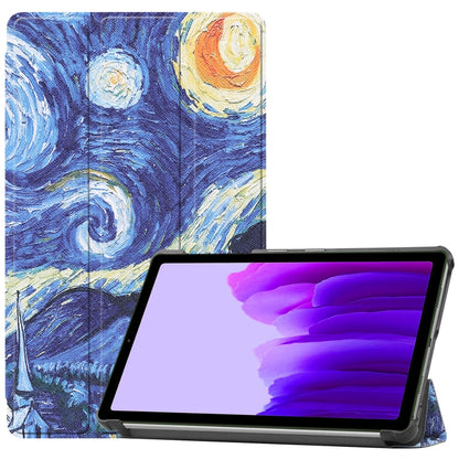 For Samsung Galaxy Tab A7 Lite T225 Colored Drawing Pattern Horizontal Flip Leather Case with Three-folding Holder & Sleep / Wake-up Function(Starry Sky) - Other Galaxy Tab PC by buy2fix | Online Shopping UK | buy2fix
