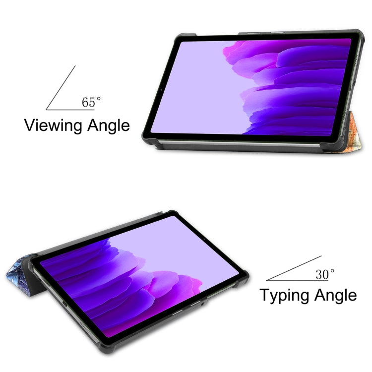 For Samsung Galaxy Tab A7 Lite T225 Colored Drawing Pattern Horizontal Flip Leather Case with Three-folding Holder & Sleep / Wake-up Function(Starry Sky) - Other Galaxy Tab PC by buy2fix | Online Shopping UK | buy2fix