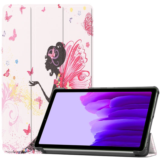 For Samsung Galaxy Tab A7 Lite T225 Colored Drawing Pattern Horizontal Flip Leather Case with Three-folding Holder & Sleep / Wake-up Function(Elf Girl) - Other Galaxy Tab PC by buy2fix | Online Shopping UK | buy2fix