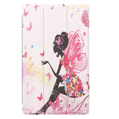 For Samsung Galaxy Tab A7 Lite T225 Colored Drawing Pattern Horizontal Flip Leather Case with Three-folding Holder & Sleep / Wake-up Function(Elf Girl) - Other Galaxy Tab PC by buy2fix | Online Shopping UK | buy2fix