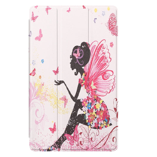 For Samsung Galaxy Tab A7 Lite T225 Colored Drawing Pattern Horizontal Flip Leather Case with Three-folding Holder & Sleep / Wake-up Function(Elf Girl) - Other Galaxy Tab PC by buy2fix | Online Shopping UK | buy2fix