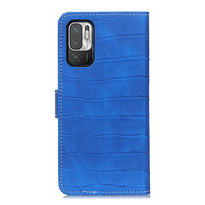 For Xiaomi Poco M3 Pro 4G / Poco M3 Pro 5G / Redmi Note 10 5G Crocodile Texture Horizontal Flip Leather Case with Holder & Card Slots & Wallet(Blue) - Xiaomi Cases by buy2fix | Online Shopping UK | buy2fix