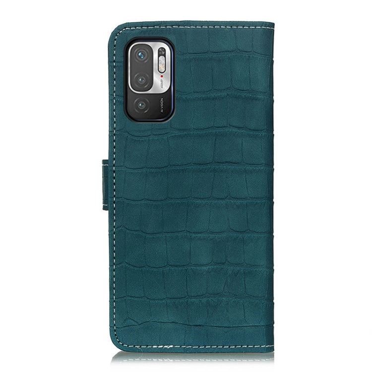For Xiaomi Poco M3 Pro 4G / Poco M3 Pro 5G / Redmi Note 10 5G Crocodile Texture Horizontal Flip Leather Case with Holder & Card Slots & Wallet(Dark Green) - Xiaomi Cases by buy2fix | Online Shopping UK | buy2fix