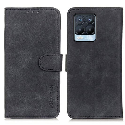 For OPPO Realme 8 / 8 Pro KHAZNEH Retro Texture PU + TPU Horizontal Flip Leather Case with Holder & Card Slots & Wallet(Black) - Realme Cases by buy2fix | Online Shopping UK | buy2fix