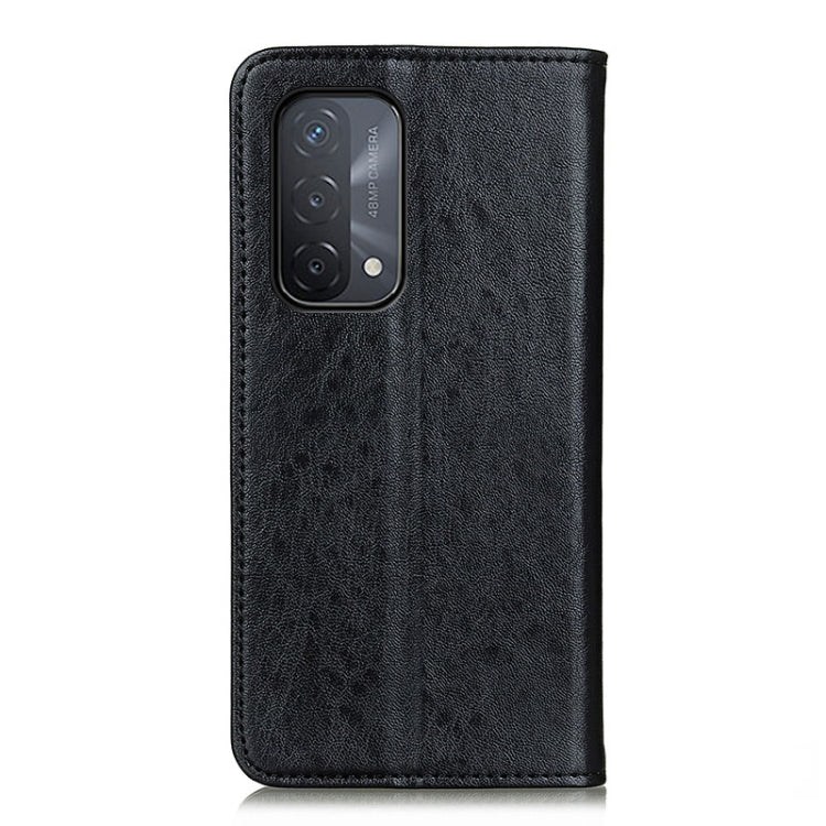 For OPPO A93 / A54 / A74 5G Magnetic Crazy Horse Texture Horizontal Flip Leather Case with Holder & Card Slots & Wallet(Black) by buy2fix