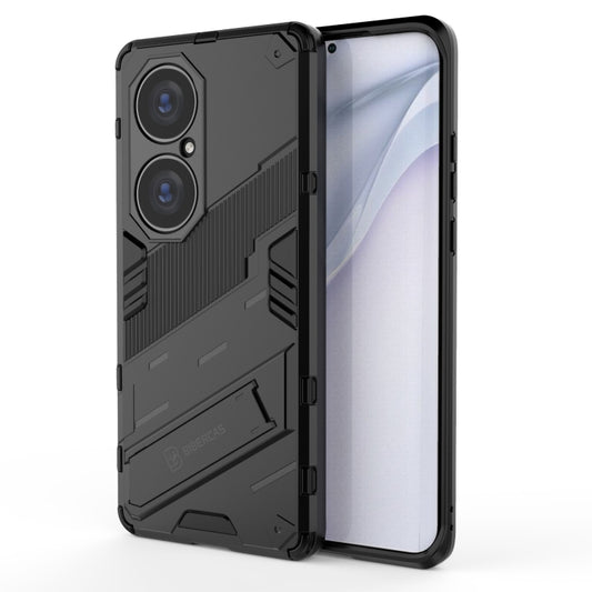 For Huawei P50 Pro Punk Armor 2 in 1 PC + TPU Shockproof Case with Invisible Holder(Black) - Huawei Cases by buy2fix | Online Shopping UK | buy2fix
