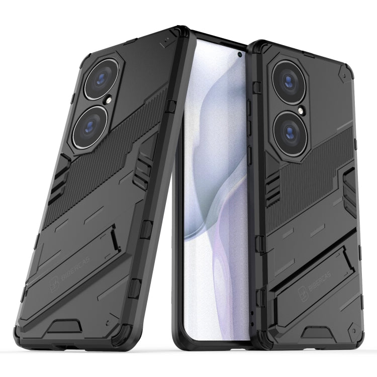 For Huawei P50 Pro Punk Armor 2 in 1 PC + TPU Shockproof Case with Invisible Holder(Black) - Huawei Cases by buy2fix | Online Shopping UK | buy2fix
