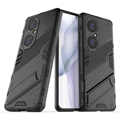 For Huawei P50 Pro Punk Armor 2 in 1 PC + TPU Shockproof Case with Invisible Holder(Black) - Huawei Cases by buy2fix | Online Shopping UK | buy2fix
