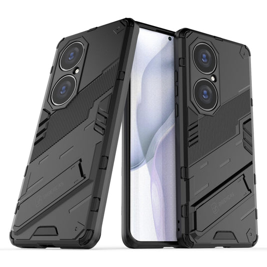 For Huawei P50 Pro Punk Armor 2 in 1 PC + TPU Shockproof Case with Invisible Holder(Black) - Huawei Cases by buy2fix | Online Shopping UK | buy2fix