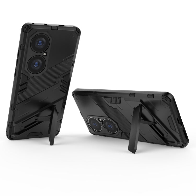 For Huawei P50 Pro Punk Armor 2 in 1 PC + TPU Shockproof Case with Invisible Holder(Black) - Huawei Cases by buy2fix | Online Shopping UK | buy2fix