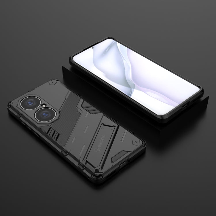 For Huawei P50 Pro Punk Armor 2 in 1 PC + TPU Shockproof Case with Invisible Holder(Black) - Huawei Cases by buy2fix | Online Shopping UK | buy2fix