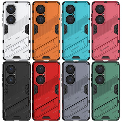 For Huawei P50 Pro Punk Armor 2 in 1 PC + TPU Shockproof Case with Invisible Holder(Grey) - Huawei Cases by buy2fix | Online Shopping UK | buy2fix