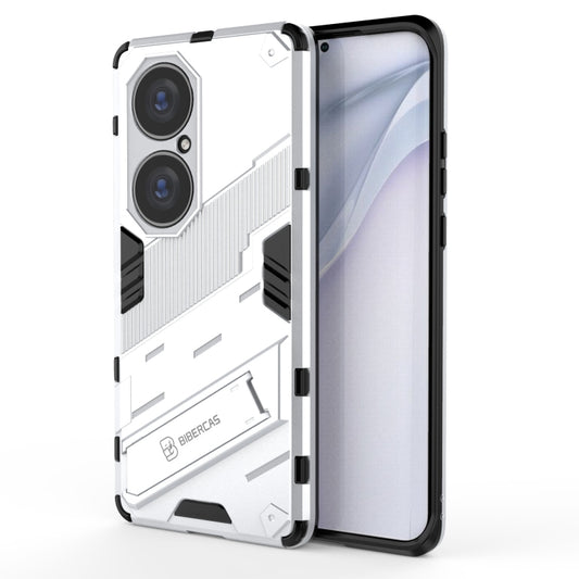 For Huawei P50 Pro Punk Armor 2 in 1 PC + TPU Shockproof Case with Invisible Holder(White) - Huawei Cases by buy2fix | Online Shopping UK | buy2fix