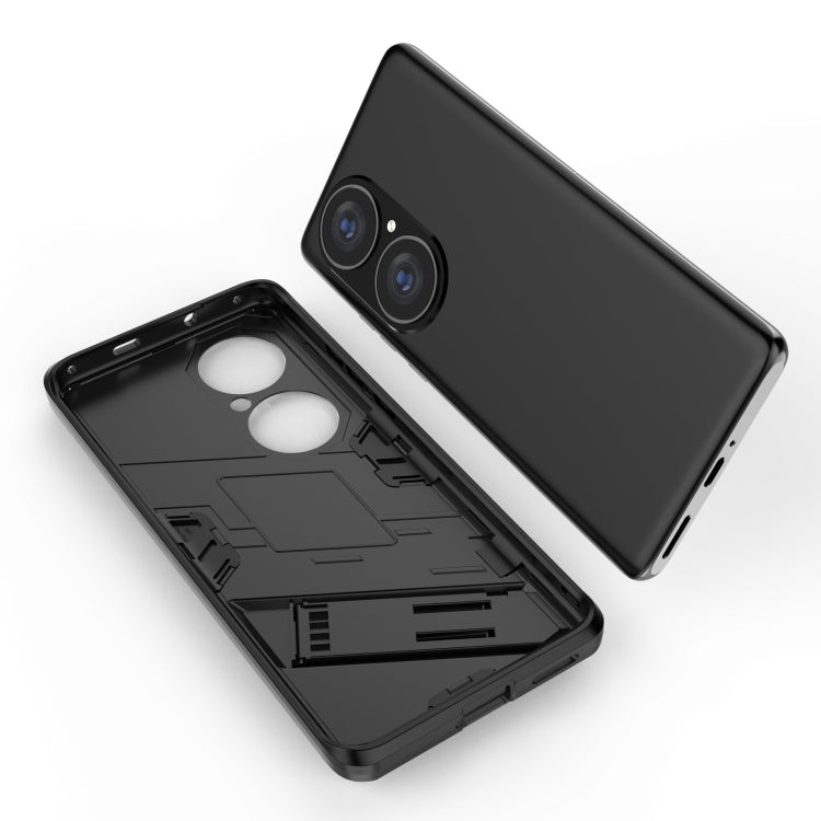 For Huawei P50 Pro Punk Armor 2 in 1 PC + TPU Shockproof Case with Invisible Holder(Light Red) - Huawei Cases by buy2fix | Online Shopping UK | buy2fix