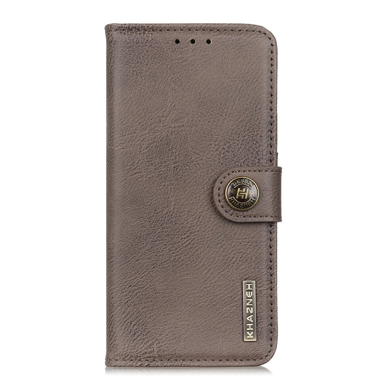 For OPPO A93 5G / A54 5G / A74 5G KHAZNEH Cowhide Texture Horizontal Flip Leather Case with Holder & Card Slots & Wallet(Khaki) by buy2fix