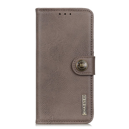 For OPPO A93 5G / A54 5G / A74 5G KHAZNEH Cowhide Texture Horizontal Flip Leather Case with Holder & Card Slots & Wallet(Khaki) by buy2fix