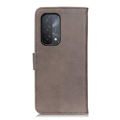 For OPPO A93 5G / A54 5G / A74 5G KHAZNEH Cowhide Texture Horizontal Flip Leather Case with Holder & Card Slots & Wallet(Khaki) by buy2fix