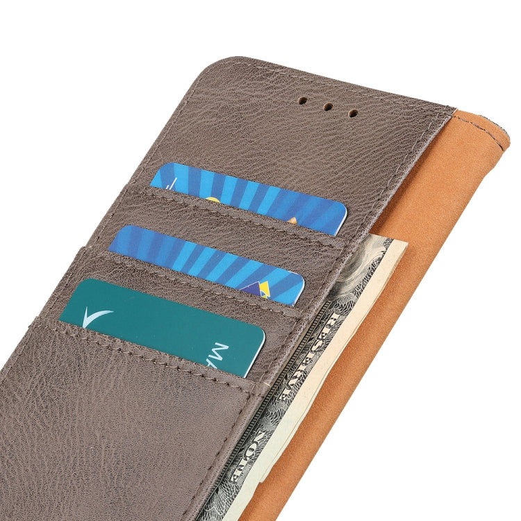 For OPPO A93 5G / A54 5G / A74 5G KHAZNEH Cowhide Texture Horizontal Flip Leather Case with Holder & Card Slots & Wallet(Khaki) by buy2fix