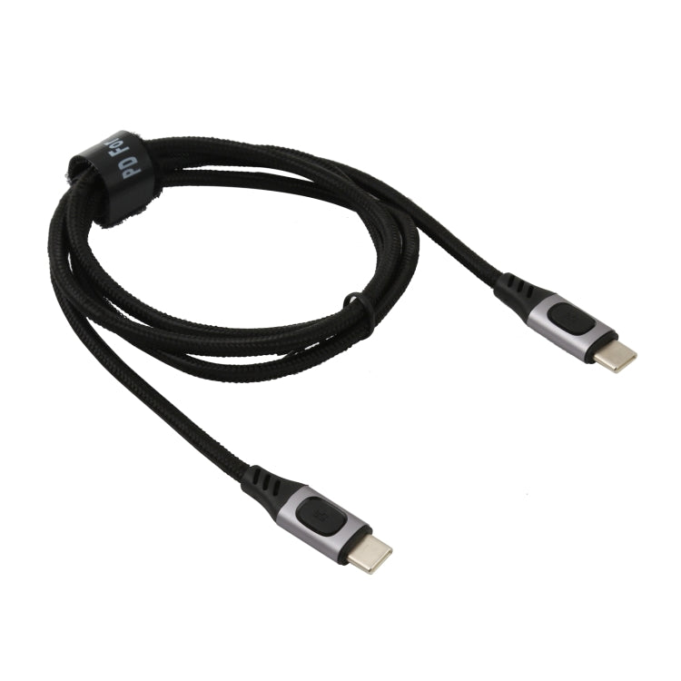 100W 5A USB-C / Type-C Male to USB-C / Type-C Male PD Fast Charging Braided Data Cable, Cable Length:1m by buy2fix