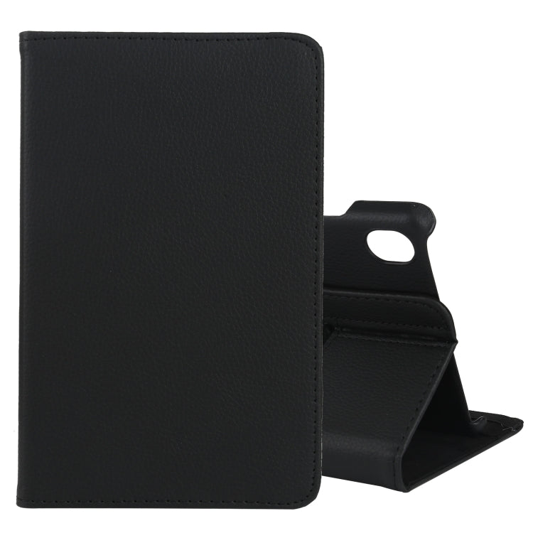 For Lenovo Tab M8 360 Degree Rotation Litchi Texture Horizontal Flip Leather Case with Holder(Black) - Lenovo by buy2fix | Online Shopping UK | buy2fix