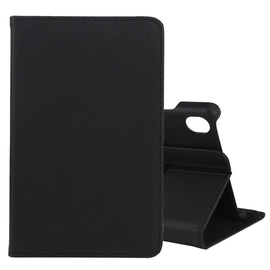For Lenovo Tab M8 360 Degree Rotation Litchi Texture Horizontal Flip Leather Case with Holder(Black) - Lenovo by buy2fix | Online Shopping UK | buy2fix