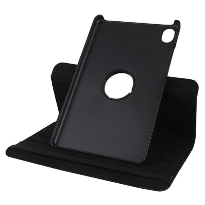 For Lenovo Tab M8 360 Degree Rotation Litchi Texture Horizontal Flip Leather Case with Holder(Black) - Lenovo by buy2fix | Online Shopping UK | buy2fix