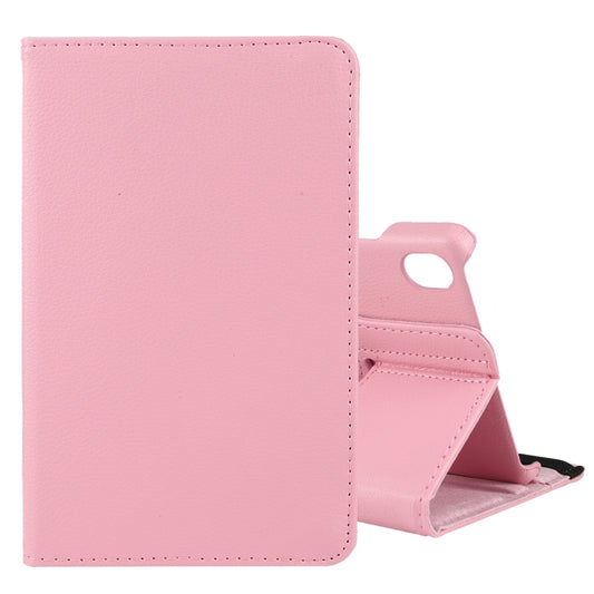For Lenovo Tab M8 360 Degree Rotation Litchi Texture Horizontal Flip Leather Case with Holder(Pink) - Lenovo by buy2fix | Online Shopping UK | buy2fix