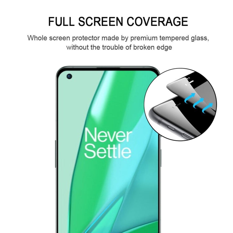 For OnePlus 9 Pro Full Glue 9H HD 3D Curved Edge Tempered Glass Film(Black) by buy2fix