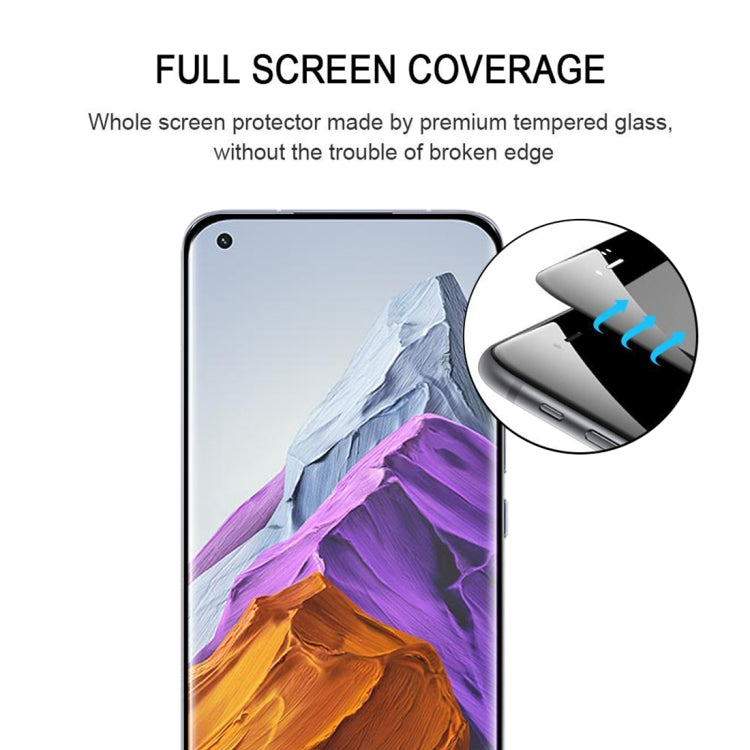 For Xiaomi Mi 11 Pro Full Glue 9H HD 3D Curved Edge Tempered Glass Film(Black) by buy2fix