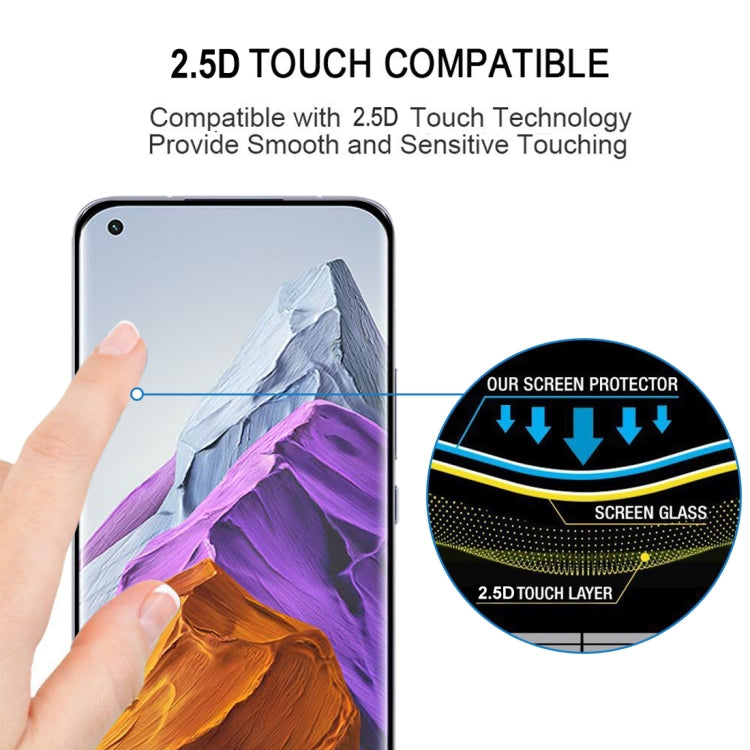 For Xiaomi Mi 11 Pro Full Glue 9H HD 3D Curved Edge Tempered Glass Film(Black) by buy2fix