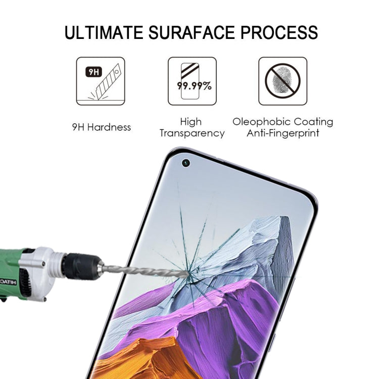 For Xiaomi Mi 11 Pro Full Glue 9H HD 3D Curved Edge Tempered Glass Film(Black) by buy2fix