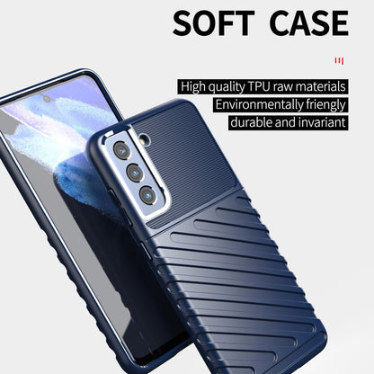 For Samsung Galaxy S21 FE Thunderbolt Shockproof TPU Protective Soft Case(Blue) by buy2fix
