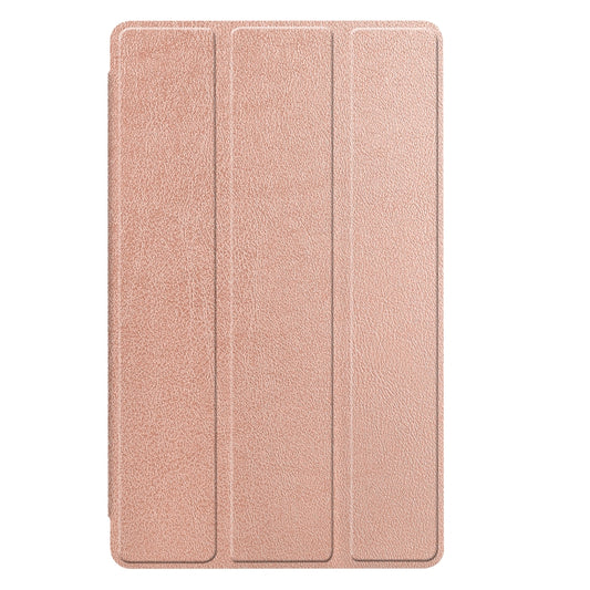 For Samsung Galaxy Tab A7 Lite T225 Custer Pattern Pure Color Horizontal Flip Leather Case with Three-folding Holder(Rose Gold) - Other Galaxy Tab PC by buy2fix | Online Shopping UK | buy2fix