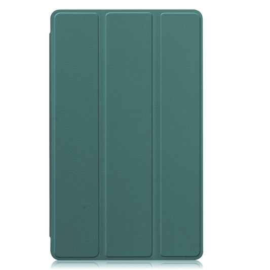 For Samsung Galaxy Tab A7 Lite T225 Custer Pattern Pure Color Horizontal Flip Leather Case with Three-folding Holder(Dark Green) - Other Galaxy Tab PC by buy2fix | Online Shopping UK | buy2fix