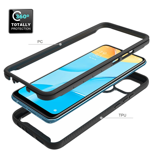 For OPPO A15 Starry Sky Solid Color Series Shockproof PC + TPU Protective Case(Black) by buy2fix