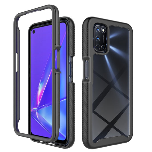 For OPPO A52 / A72 / A92 Starry Sky Solid Color Series Shockproof PC + TPU Protective Case(Black) - OPPO Cases by buy2fix | Online Shopping UK | buy2fix