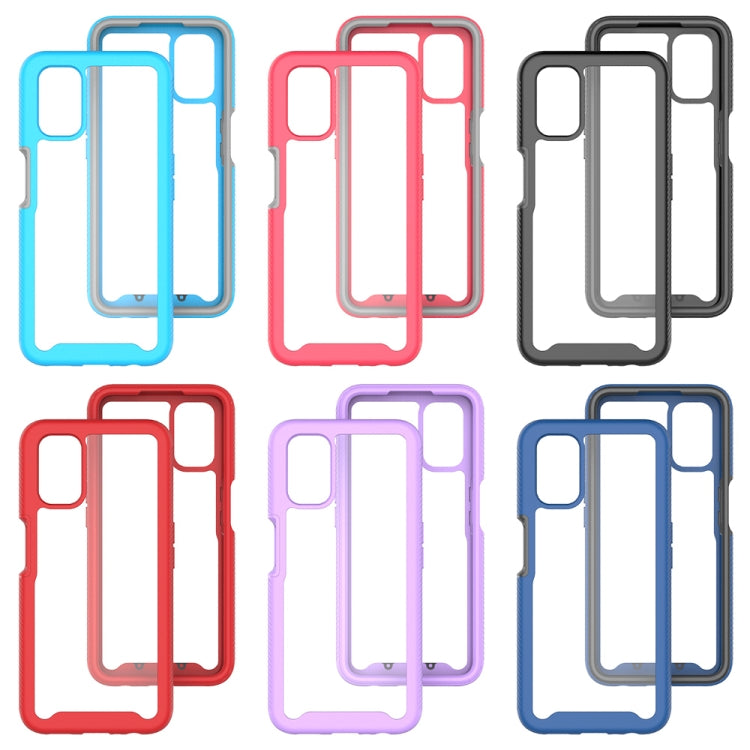 For OPPO A52 / A72 / A92 Starry Sky Solid Color Series Shockproof PC + TPU Protective Case(Red) by buy2fix