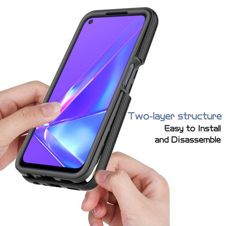 For OPPO A52 / A72 / A92 Starry Sky Solid Color Series Shockproof PC + TPU Protective Case(Red) by buy2fix