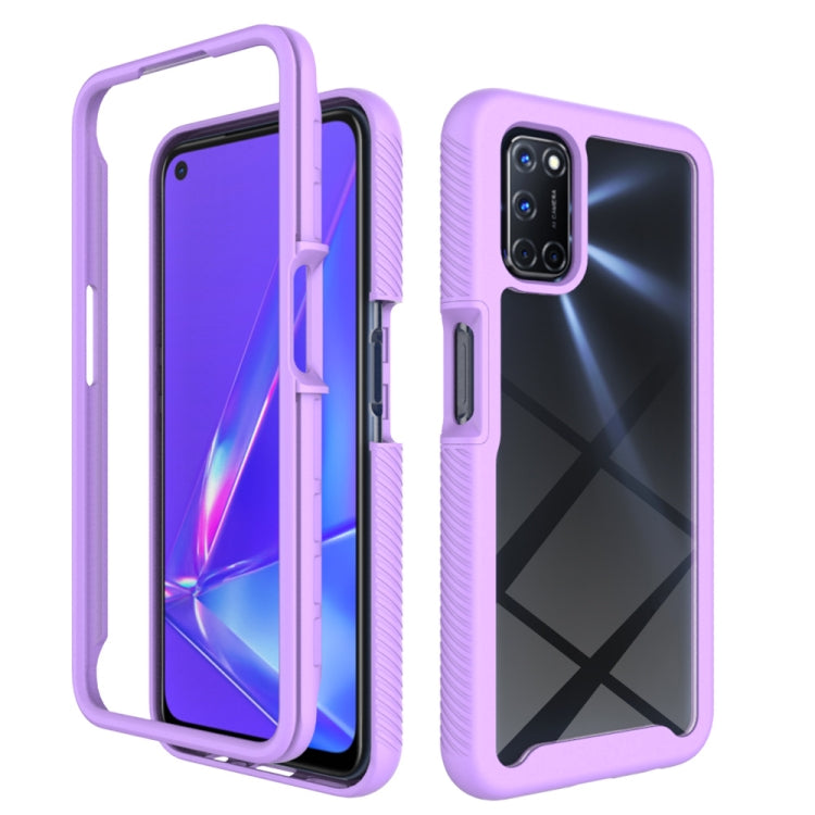 For OPPO A52 / A72 / A92 Starry Sky Solid Color Series Shockproof PC + TPU Protective Case(Purple) by buy2fix