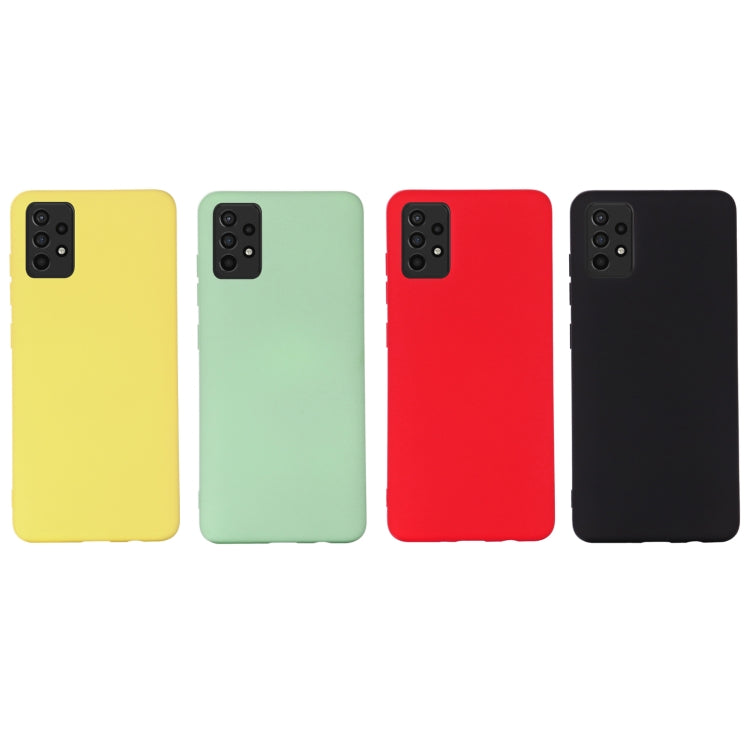 For Samsung A52 5G / 4G Pure Color Liquid Silicone Shockproof Full Coverage Case(Yellow) by buy2fix