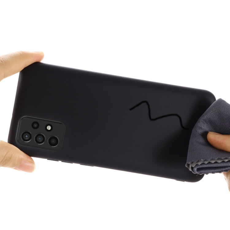 For Samsung A52 5G / 4G Pure Color Liquid Silicone Shockproof Full Coverage Case(Black) by buy2fix