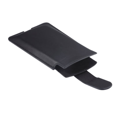 Universal Cow Leather Vertical Mobile Phone Leather Case Waist Bag For 6.7 inch and Below Phones(Black) - More iPhone Cases by buy2fix | Online Shopping UK | buy2fix