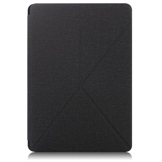 For Samsung Galaxy Tab S8 / Galaxy Tab S7 T870 Cloth Texture Multi-folding Horizontal Flip PU Leather Shockproof Case with Holder & Sleep / Wake-up Function(Black) - Galaxy Tab S8 Cases by buy2fix | Online Shopping UK | buy2fix