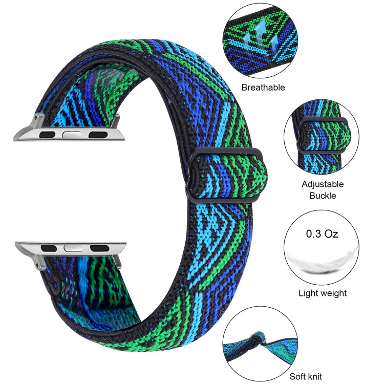 Elastic Watch Band For Apple Watch Series 7 45mm / 6 & SE & 5 & 4 44mm / 3 & 2 & 1 42mm(05) - Watch Bands by buy2fix | Online Shopping UK | buy2fix