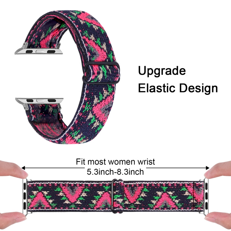 Elastic Watch Band For Apple Watch Series 7 45mm / 6 & SE & 5 & 4 44mm / 3 & 2 & 1 42mm(08) - Watch Bands by buy2fix | Online Shopping UK | buy2fix