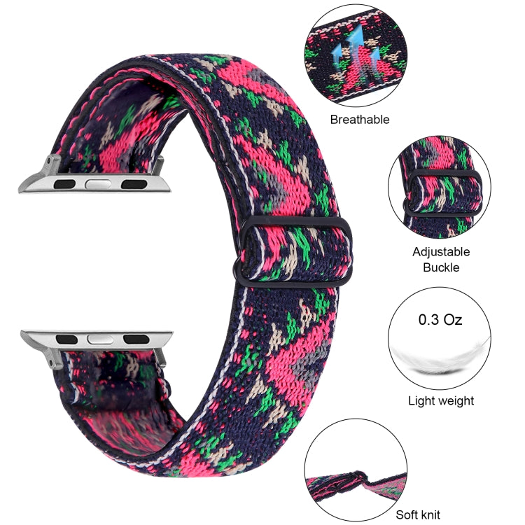 Elastic Watch Band For Apple Watch Series 7 45mm / 6 & SE & 5 & 4 44mm / 3 & 2 & 1 42mm(08) - Watch Bands by buy2fix | Online Shopping UK | buy2fix