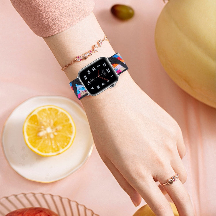 Elastic Watch Band For Apple Watch Ultra 49mm&Watch Ultra 2 49mm / Series 9&8&7 45mm / SE 3&SE 2&6&SE&5&4 44mm / 3&2&1 42mm(10) - Watch Bands by buy2fix | Online Shopping UK | buy2fix