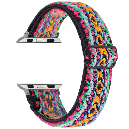 Elastic Watch Band For Apple Watch Series 7 45mm / 6 & SE & 5 & 4 44mm / 3 & 2 & 1 42mm(12) - Watch Bands by buy2fix | Online Shopping UK | buy2fix