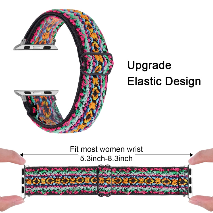 Elastic Watch Band For Apple Watch Series 7 45mm / 6 & SE & 5 & 4 44mm / 3 & 2 & 1 42mm(12) - Watch Bands by buy2fix | Online Shopping UK | buy2fix